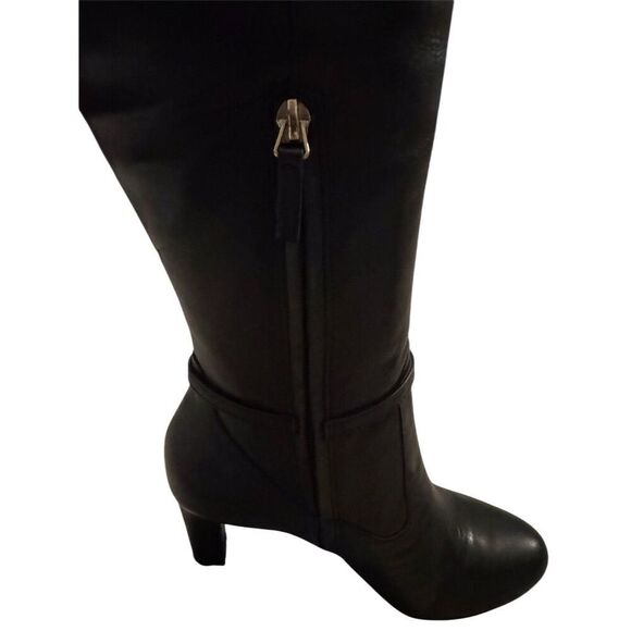 Naturalizer Women's Henny Black Leather Knee High Boots Size 9 - Picture 6 of 13